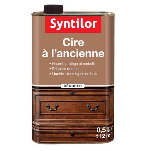 Cire à l'ancienne liquide 0,5L chêne foncé