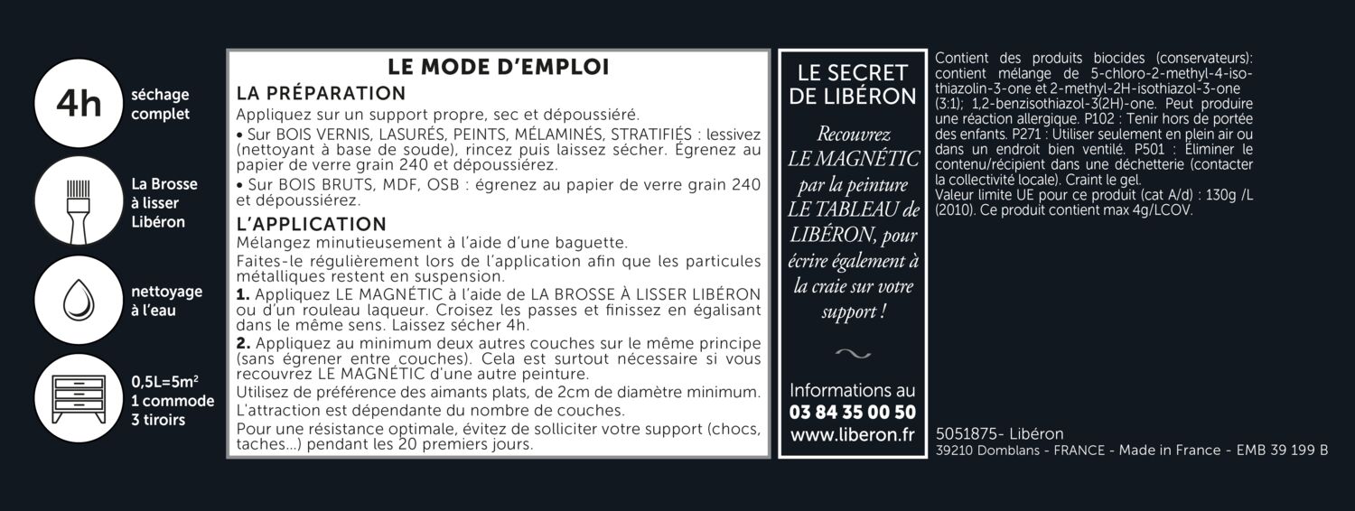 effet magnetic gris 0,5 L