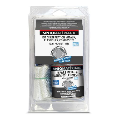 Kit réparation résine + tissu 500ml