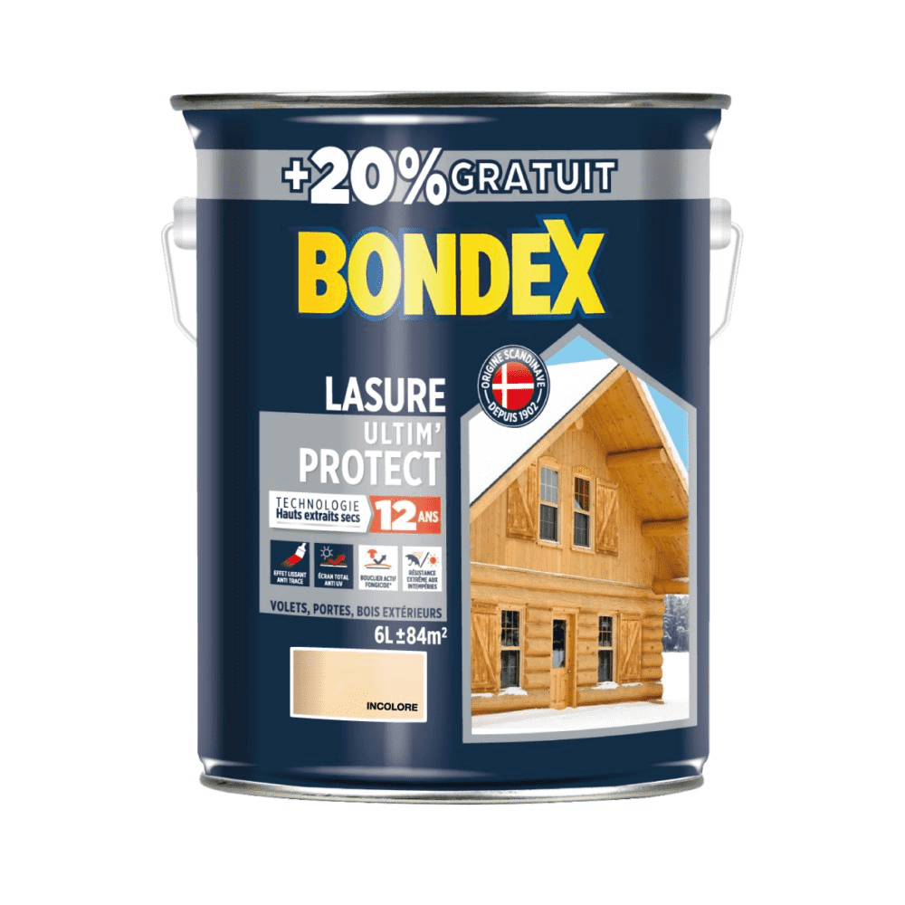 Lasure 12 ans 5+1L gratuit teck BONDEX