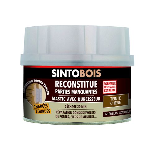 Mastic à bois avec durcisseur charges lourdes chêne 500ml