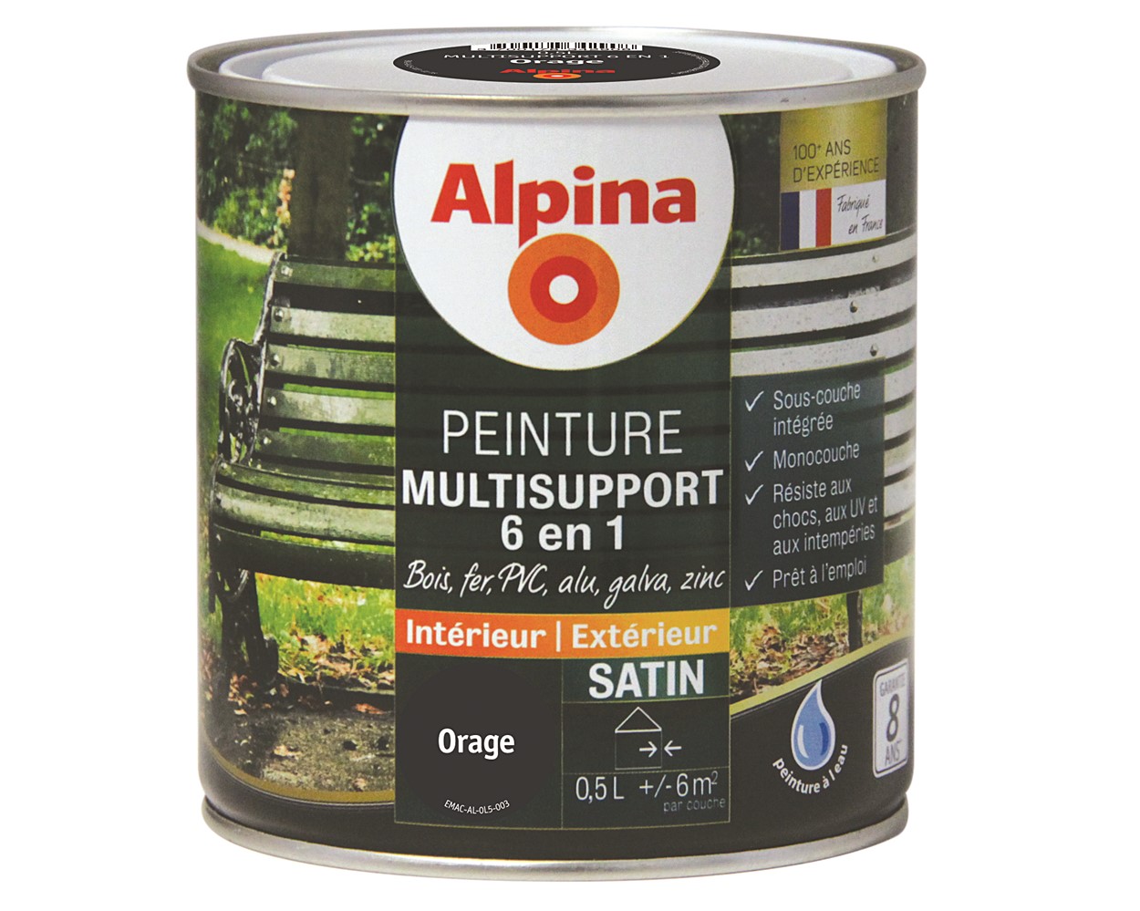 Peinture Multisupport 6 en 1 Orage 0,5L