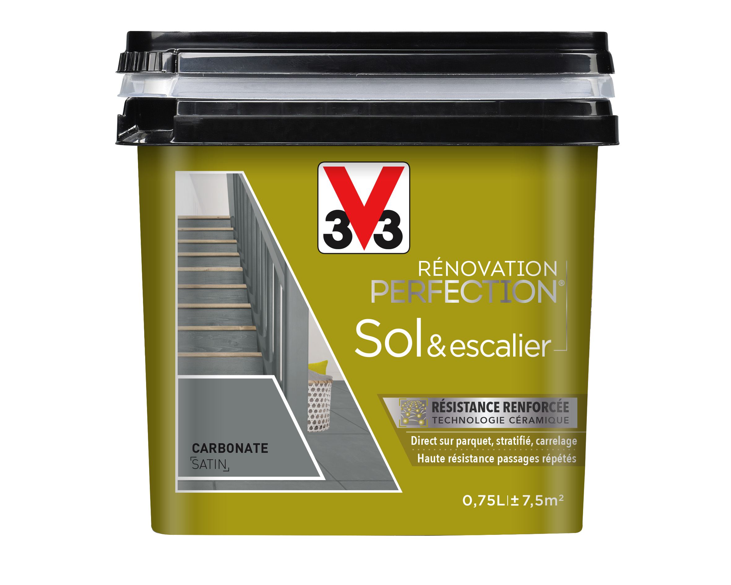 PEINTURE V33  RENO PERFECTION SOL & ESCALIER ®  CARBONATE 750 ML