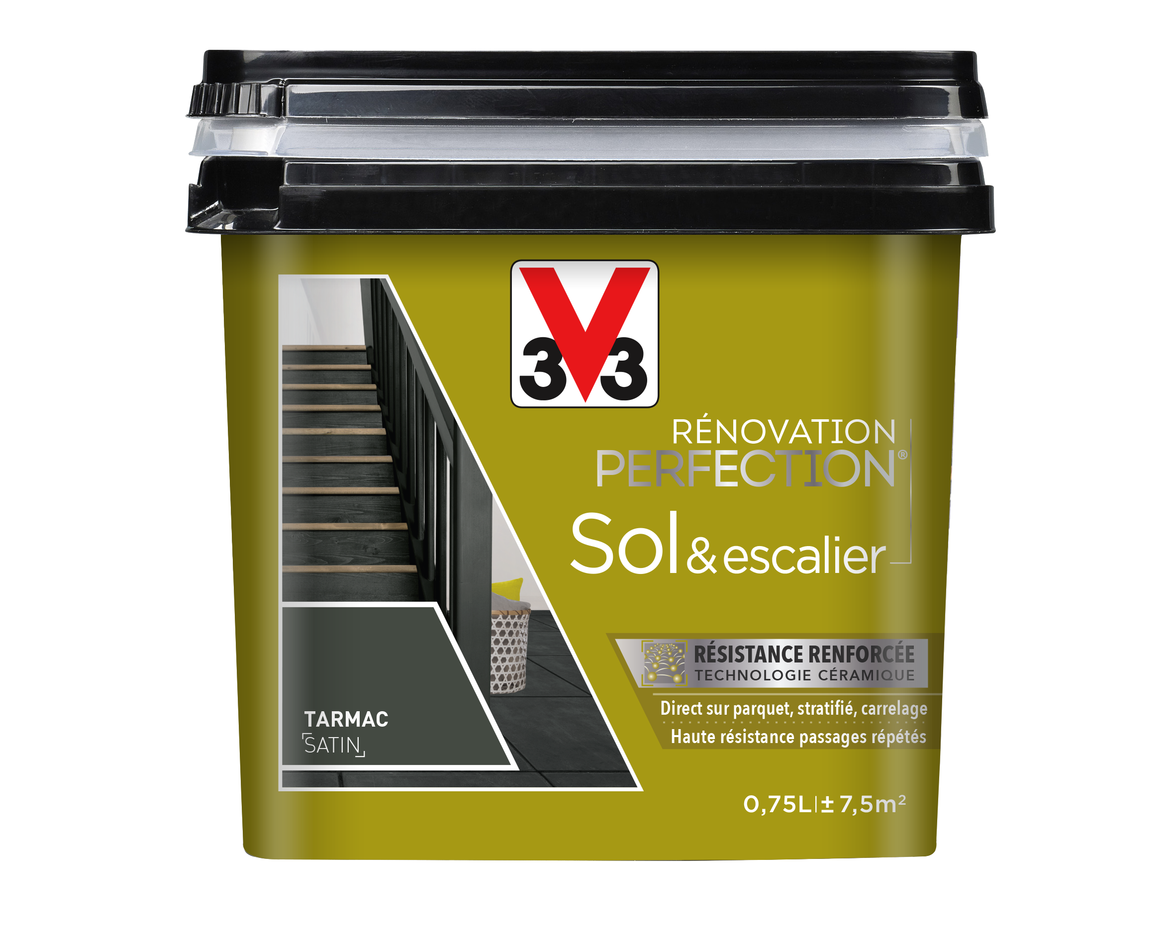 PEINTURE V33  RENO PERFECTION SOL & ESCALIER ®  TARMAC 750 ML