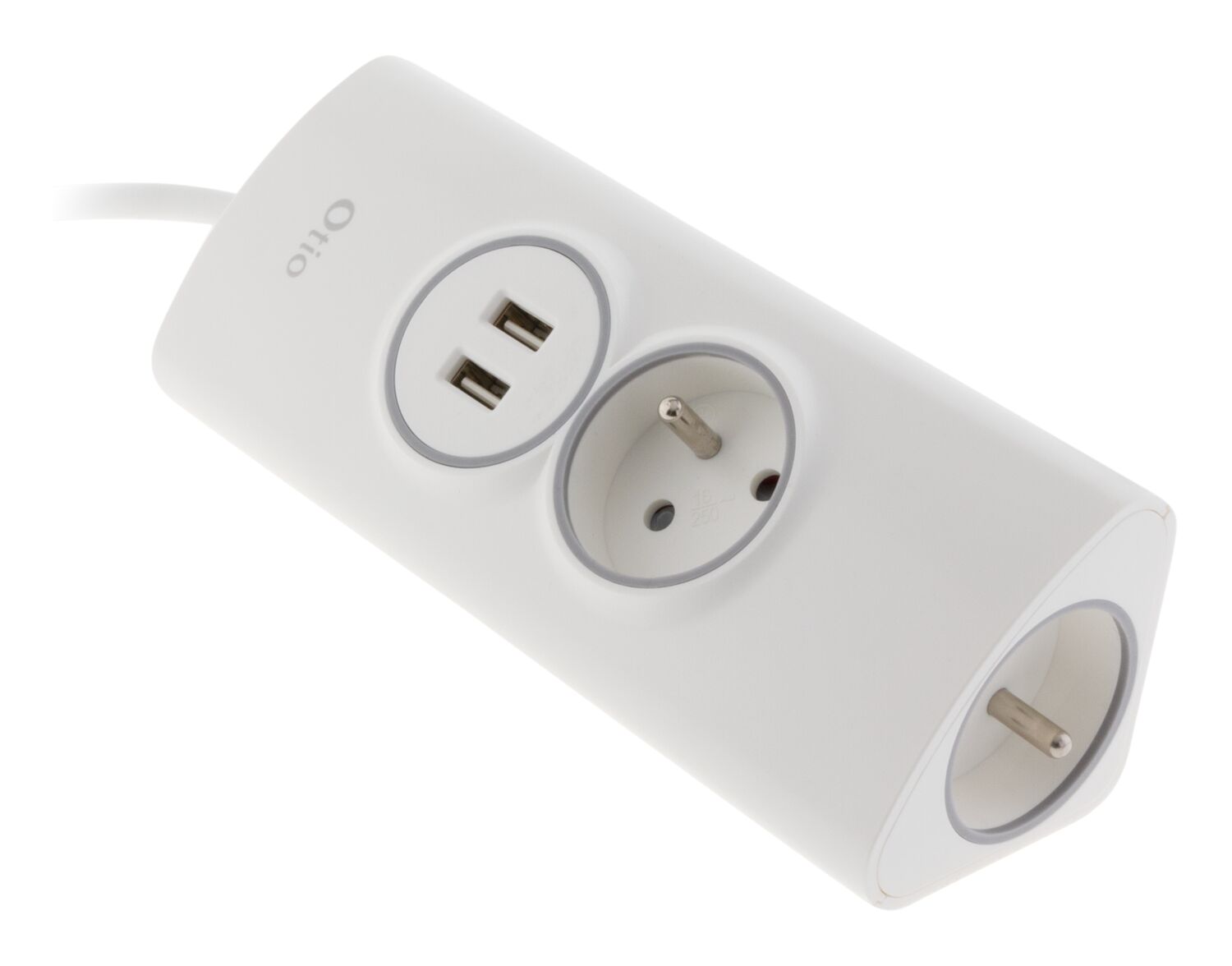 Bloc Delta 2 Prises 16A + 2 USB Câble 1,9m