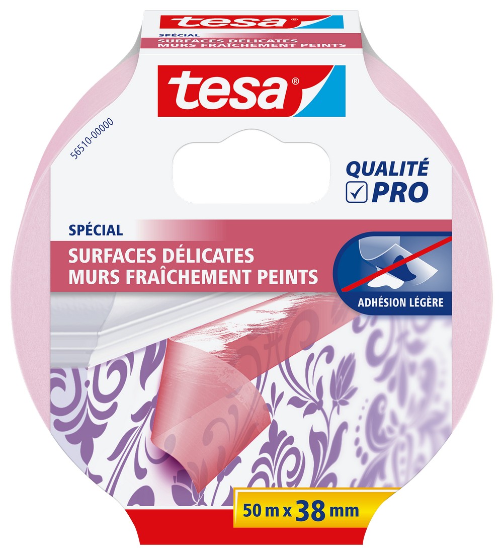 Adhésif Masquage Surfaces Délicates Murs Fraîchement Peints Finitions Parfaites 50mx38mm