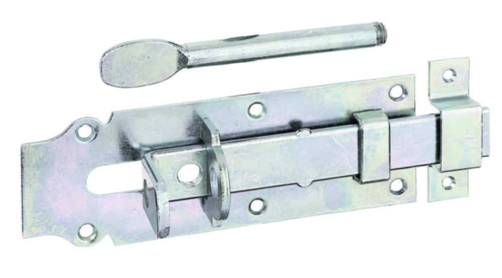 Verrou porte-cadenas avec poignée large + gâche L.180x64mm - ALBERTS
