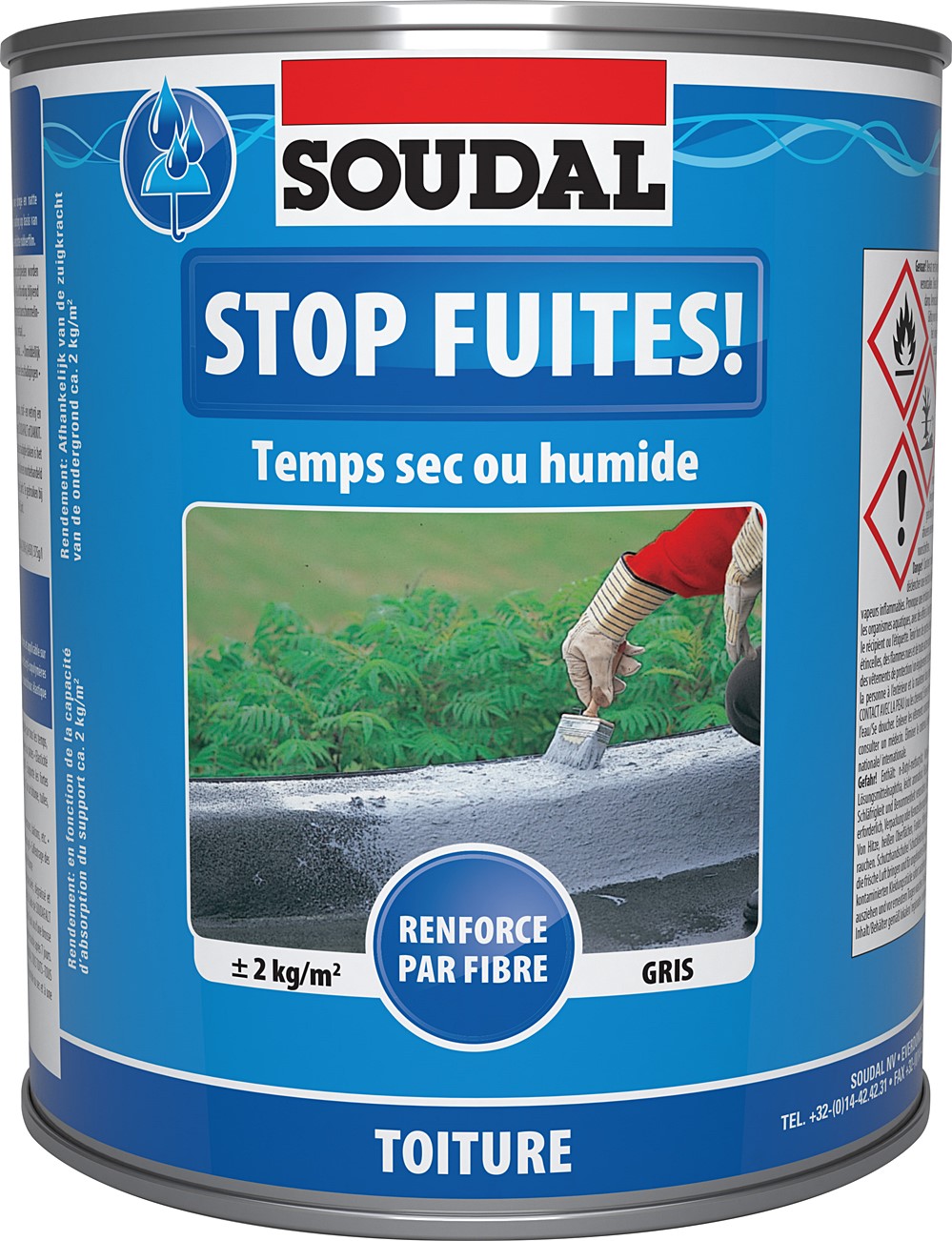 Revêtement spécial toiture Stop fuites 750g - SOUDAL