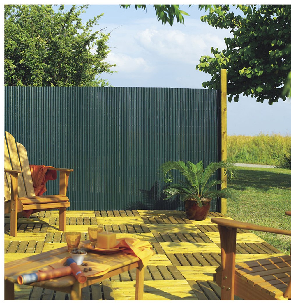 Canisse PVC simple face 17mm- 85% 1x3m vert - NORTENE