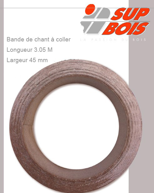 Chant stratifié chêne américain à coller h. 45 mm