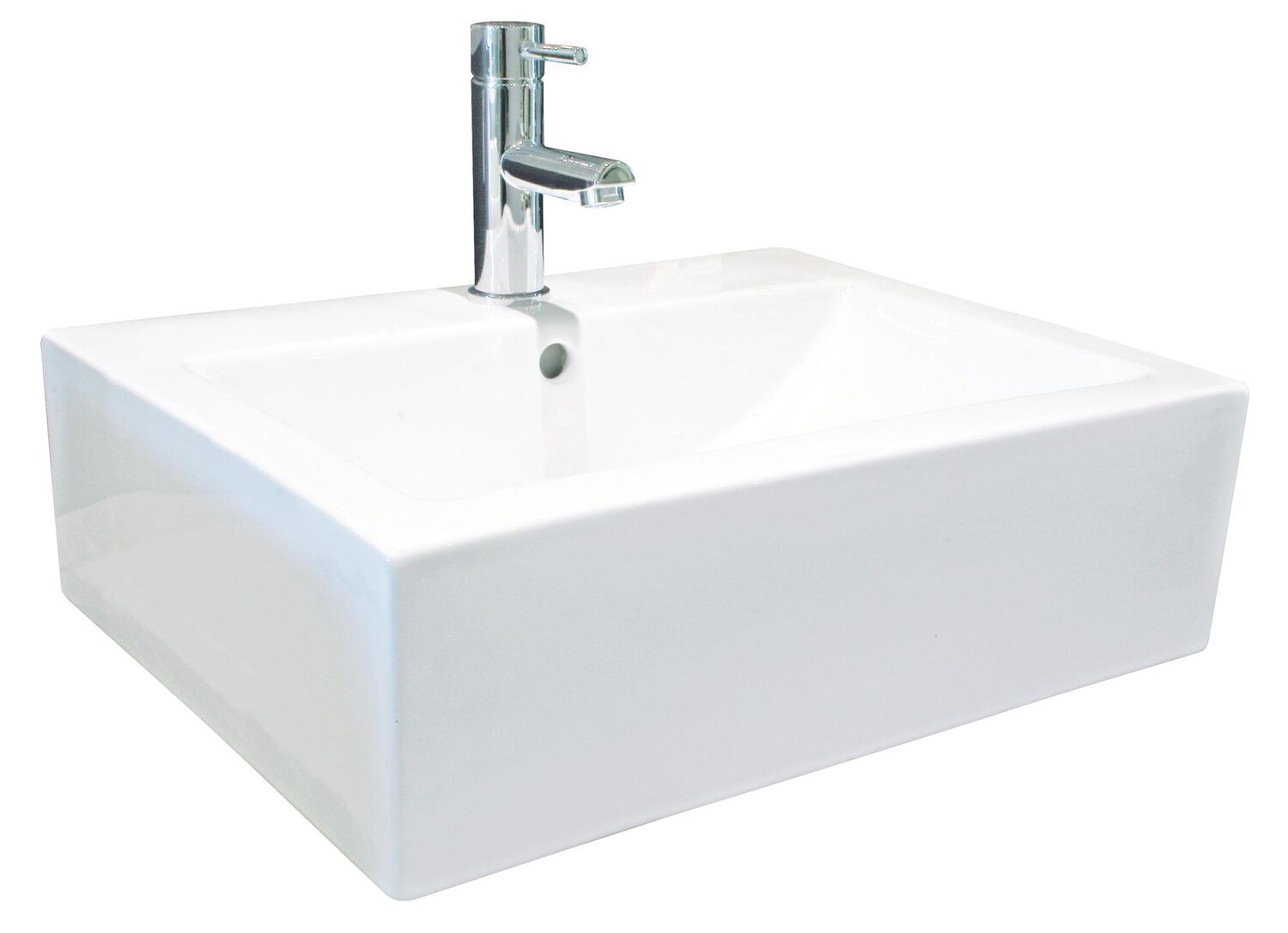 Vasque ceram cubic blanche