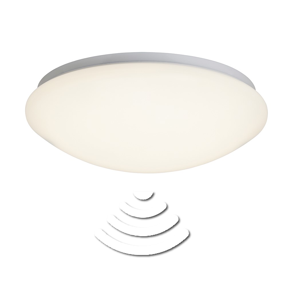Applique et plafonnier brilliant fakir 12w blanc avec capteur