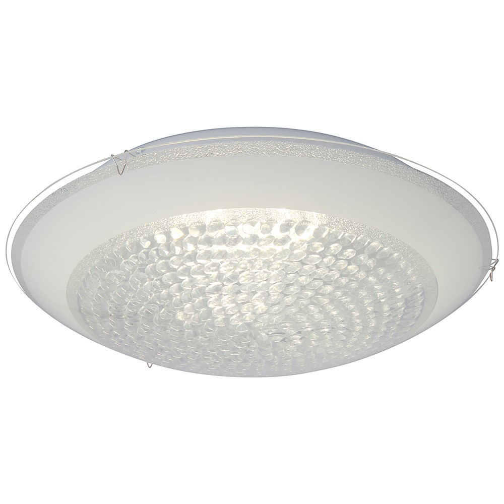 Applique et plafonnier brilliant vera 18w blanc et transparent
