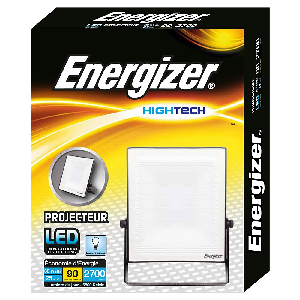 Projecteur led 30w 2700lm 6500k energizer