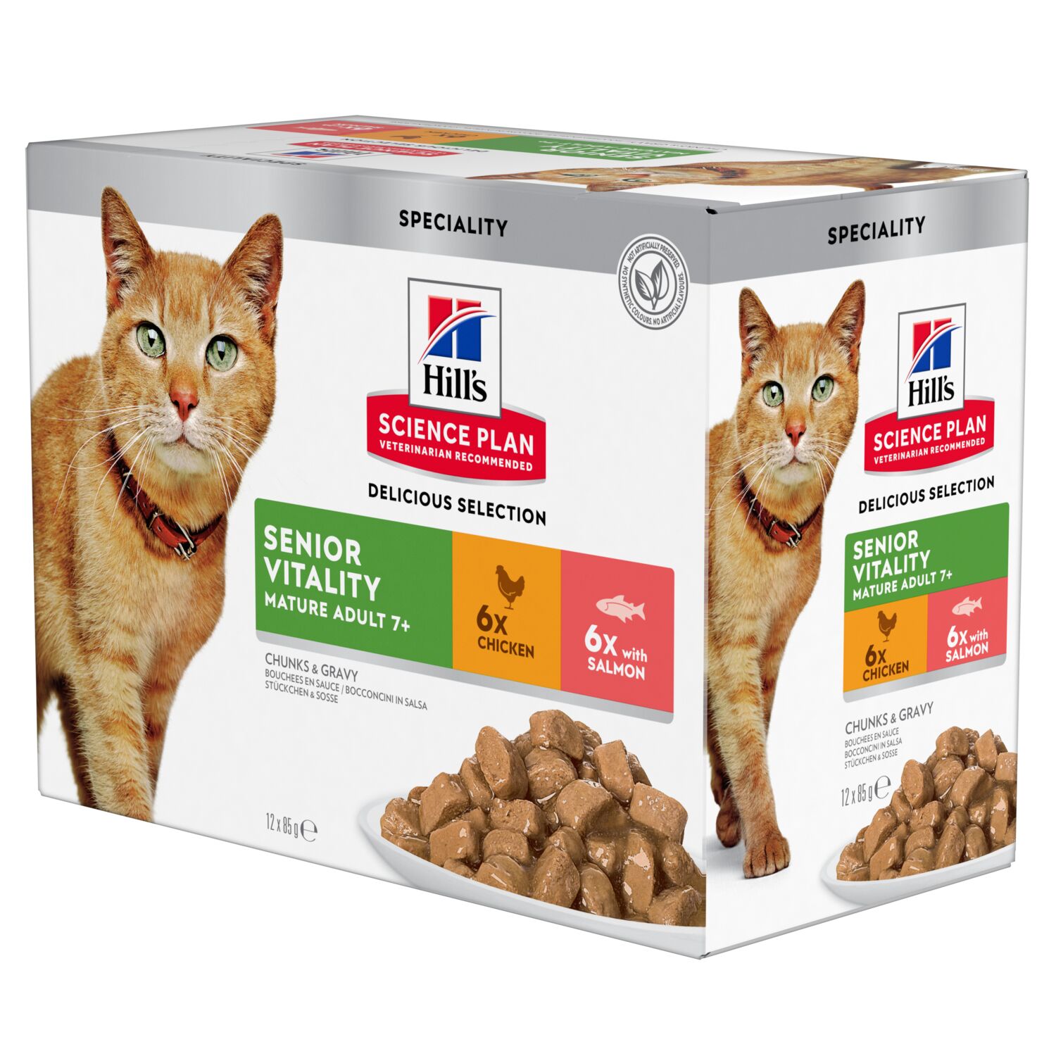 Sachet fraîcheur chat 7+ youthful vitality multipack poulet/saumon - HILL'S SCIENCE PLAN