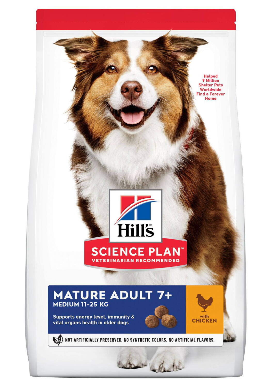Croquettes chien moyen poulet 12kg - HILL'S SCIENCE PLAN