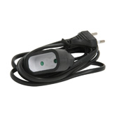 Rallonge électrique 2m 2x0.75 noir - DEBFLEX