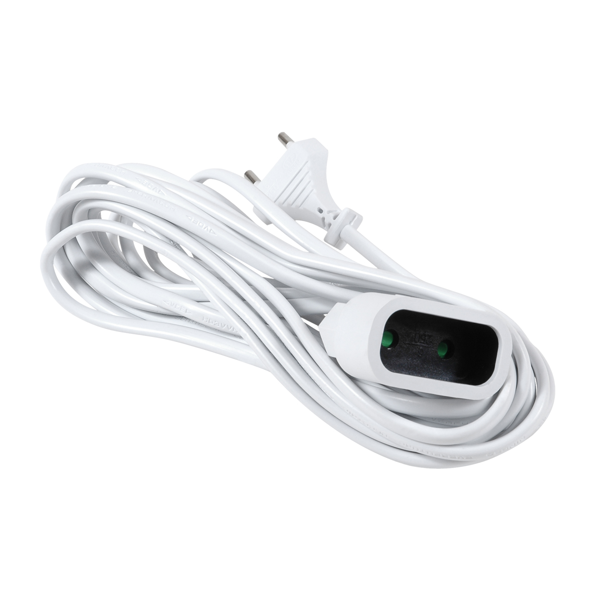 Rallonge électrique 5m 2x0.75 blanc - DEBFLEX