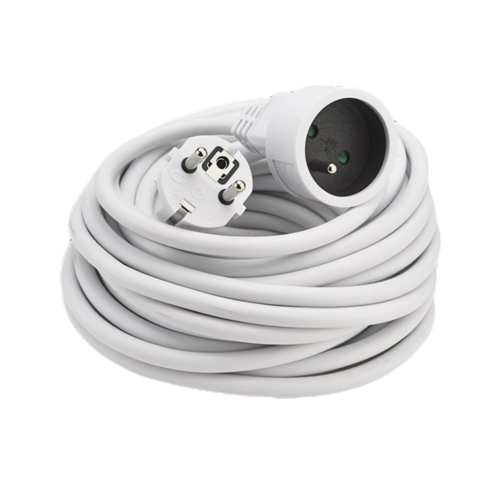 Rallonge électrique 10m 3g1.5 blanc s/fil