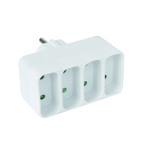 Fiche 4 prises Quadriplite + eclipe blanc - DEBFLEX