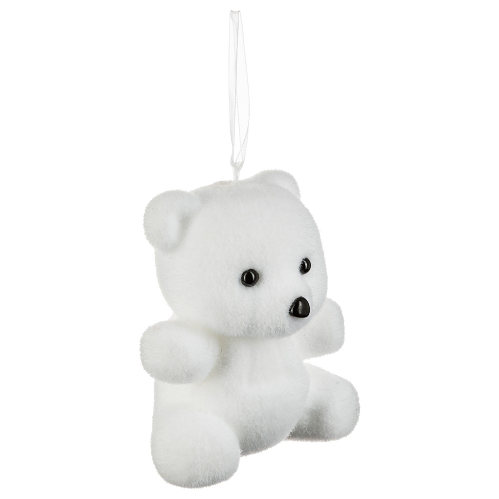 Ourson blanc assis 13cm