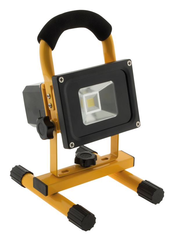 Projecteur led 10w noir chantier rechargeable ip65