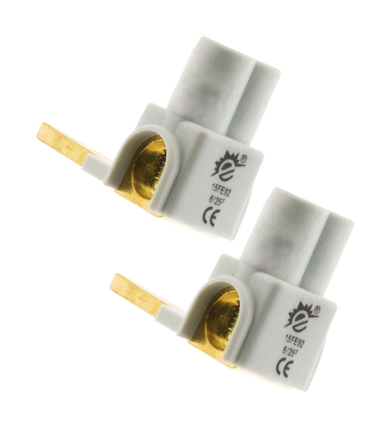 Lot de 2 bornes de raccordement horizontales