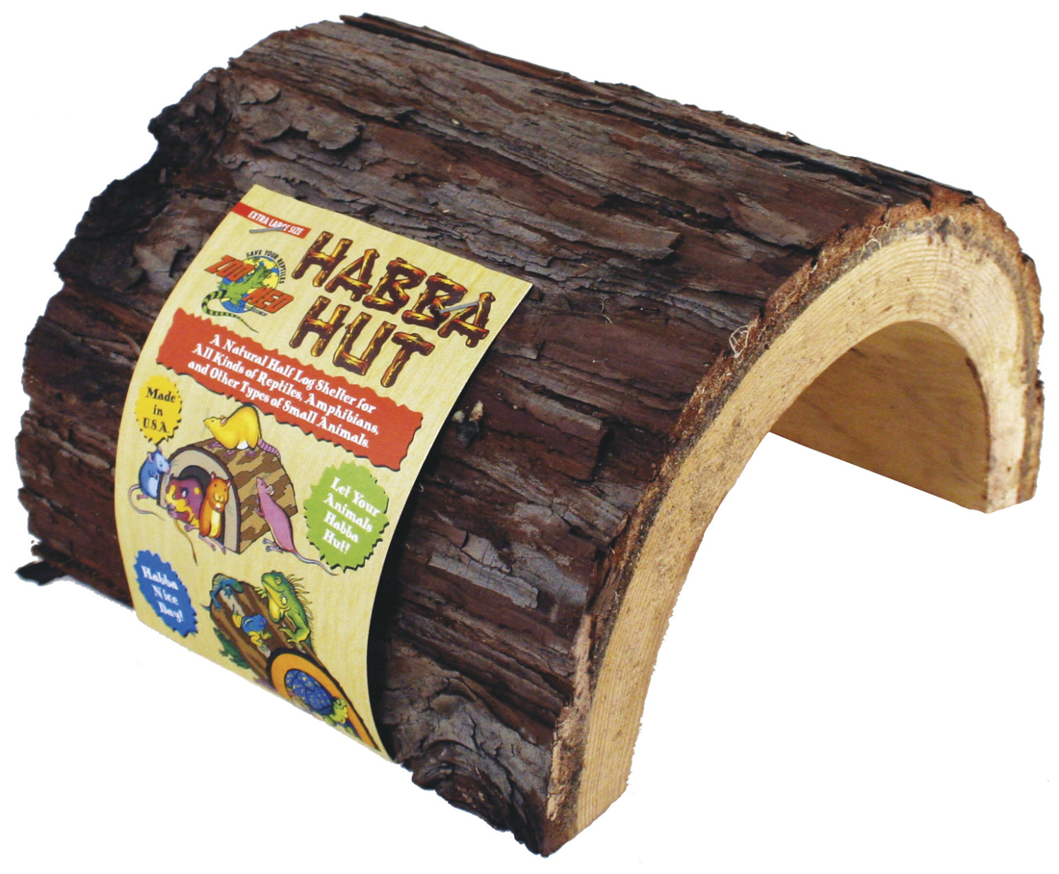 Abri en bois, cachette naturel pour tortues, reptiles et amphibiens XL
