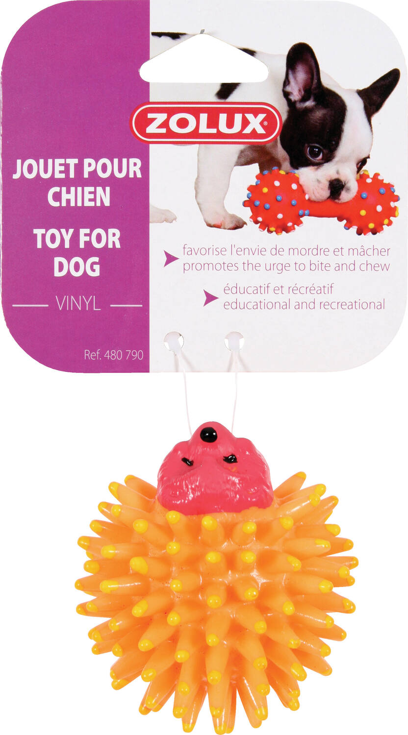 Jouet pour chien vinyle Hérisson 7 x 6.5 x 8 cm