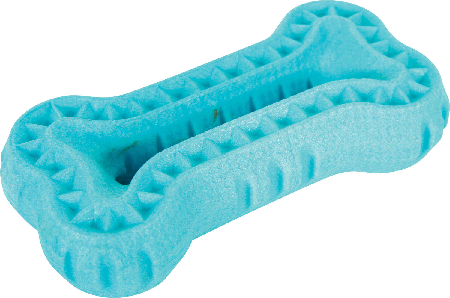 Jouet flottant en forme d'os pour chien 6,5 x 2,5 x 13 cm bleu