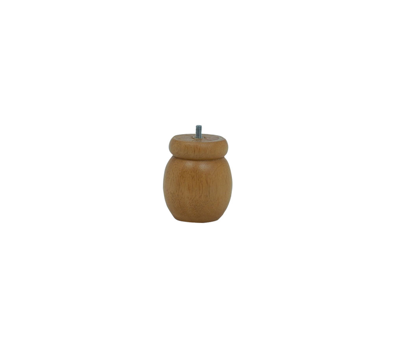 Pied de lit boule collerette vernis naturel h100 d85