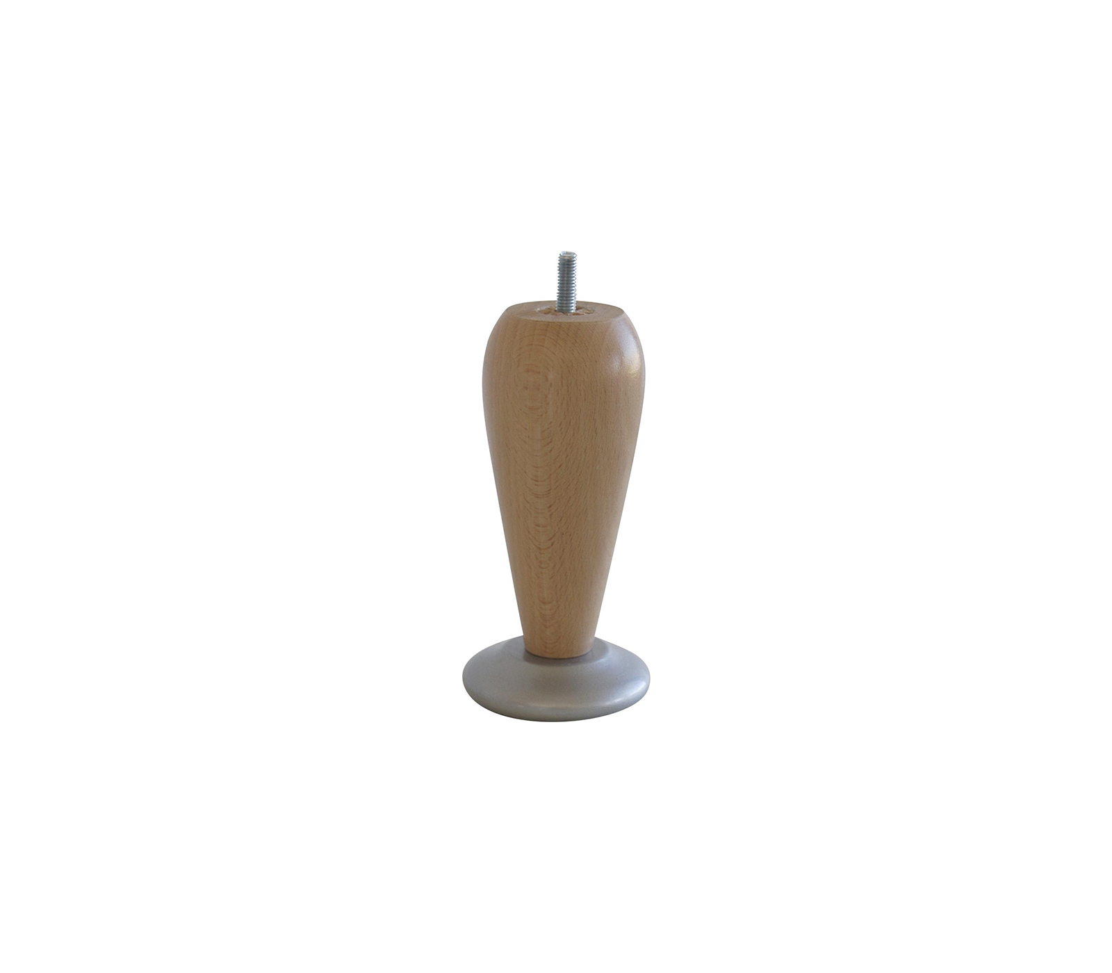 Pied de lit cocon vernis naturel/aluminium h150 d65