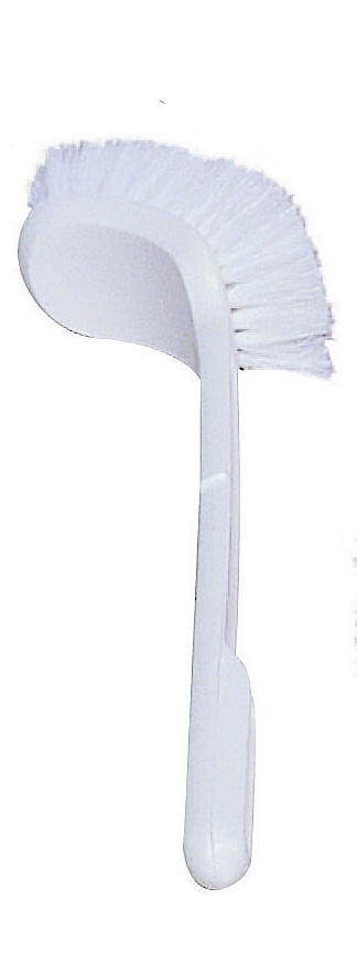Brosse sanitaire coudee blanc