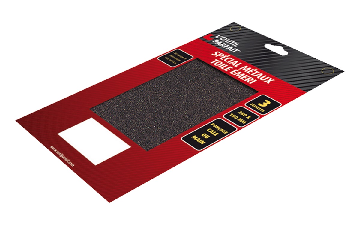 Toile emeri - poignée