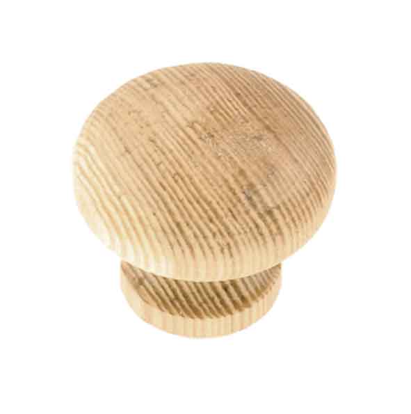 Bouton meuble pin poncé champignon 25 mm
