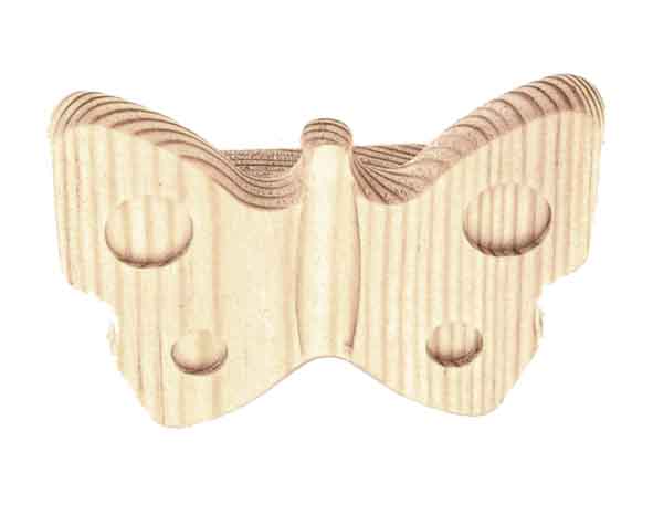 Bouton pin brut papillon entraxe 32 mm