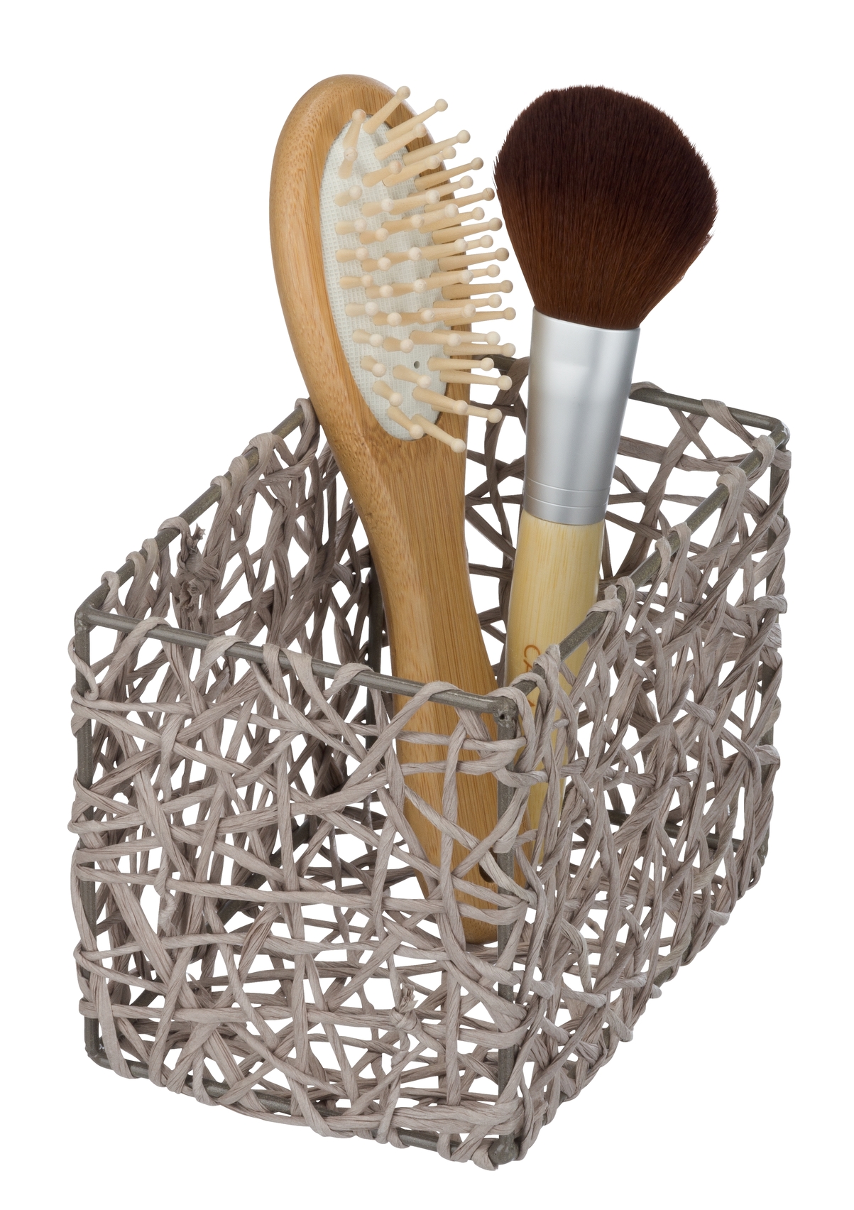 Corbeille salle de bain curly taupe