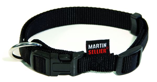Collier nylon réglable 16-30/45 noir