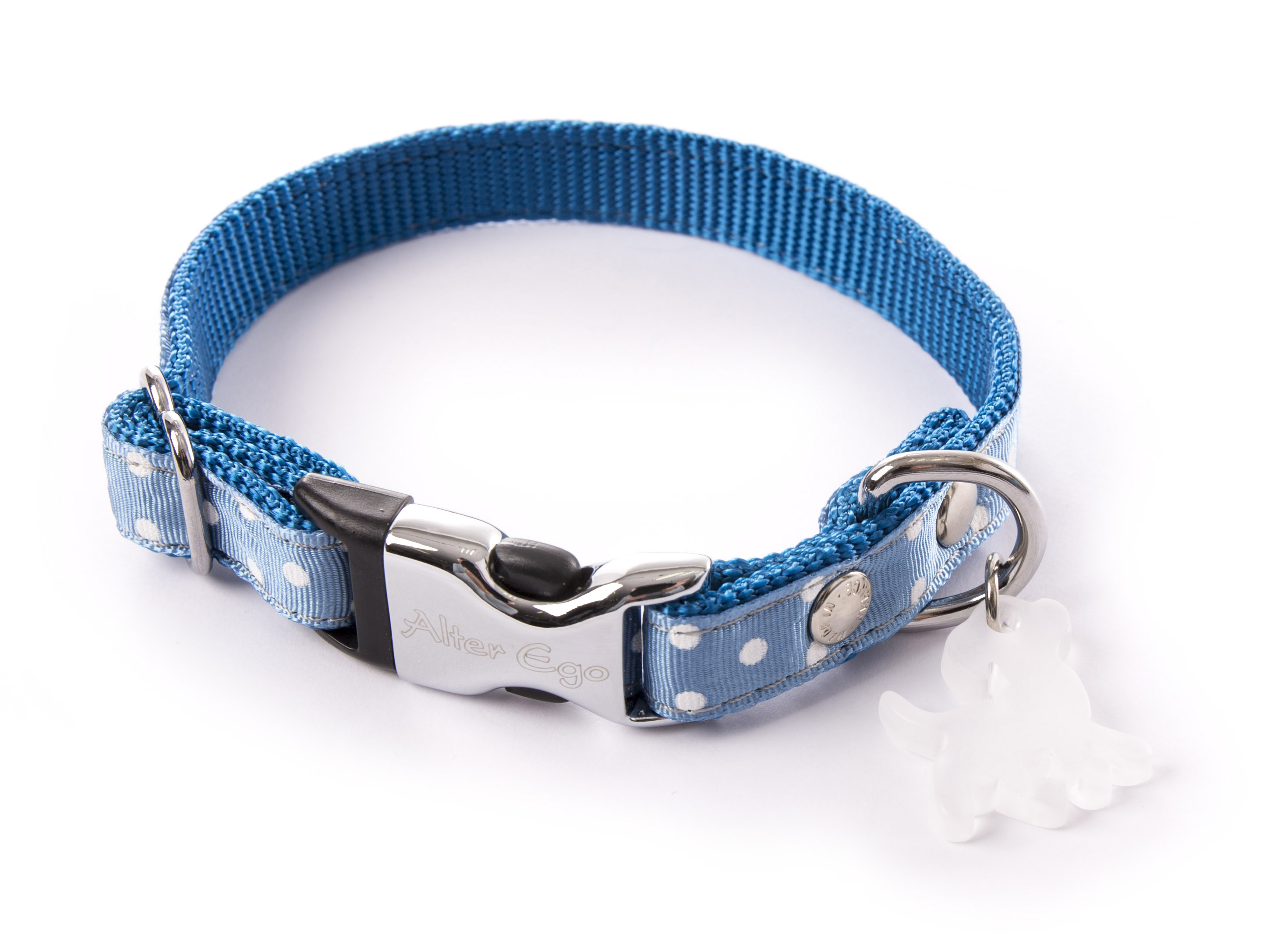Collier pois s 15-23/33 bleu