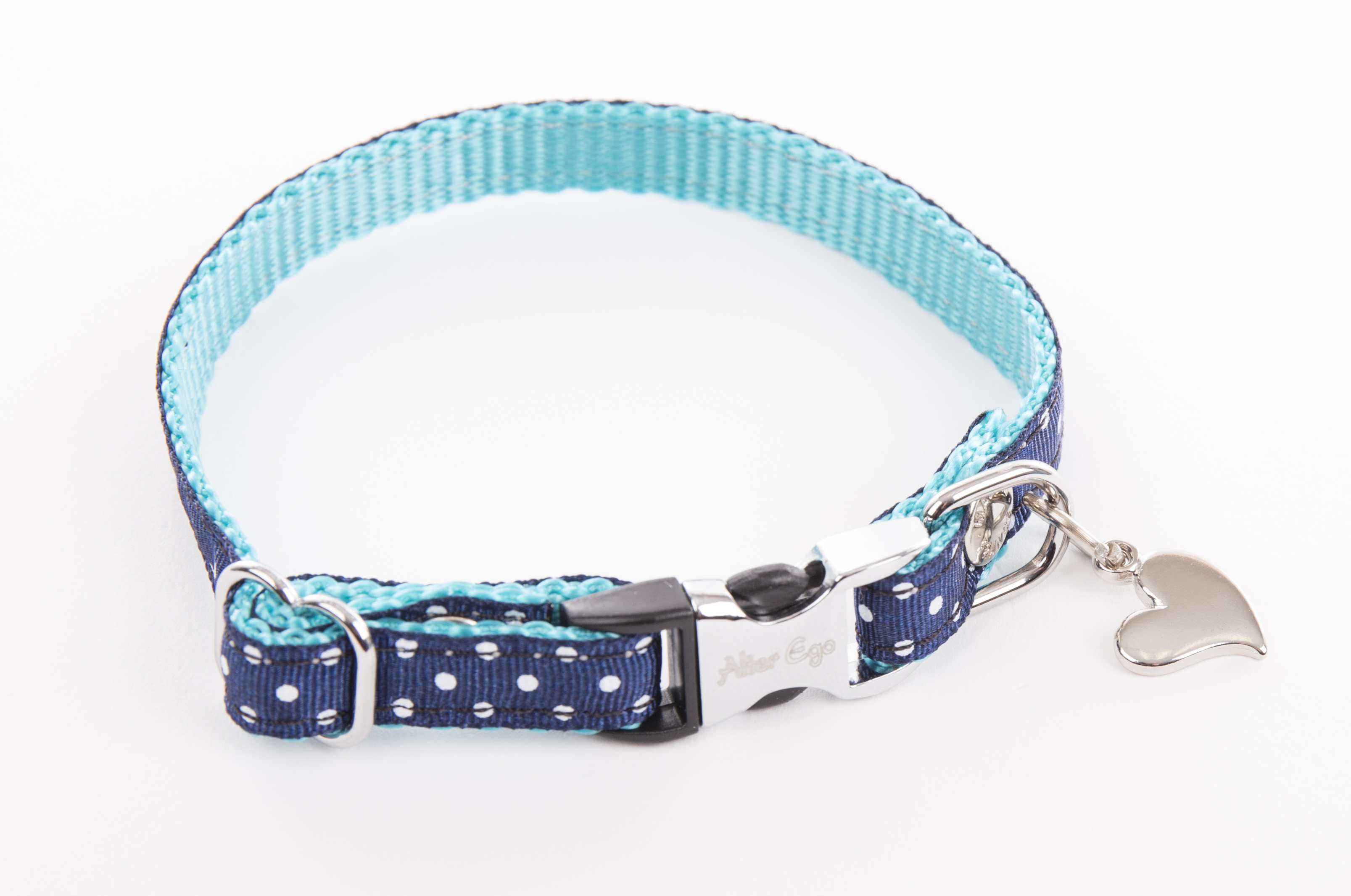 Collier pois xs 10-17/27 marine