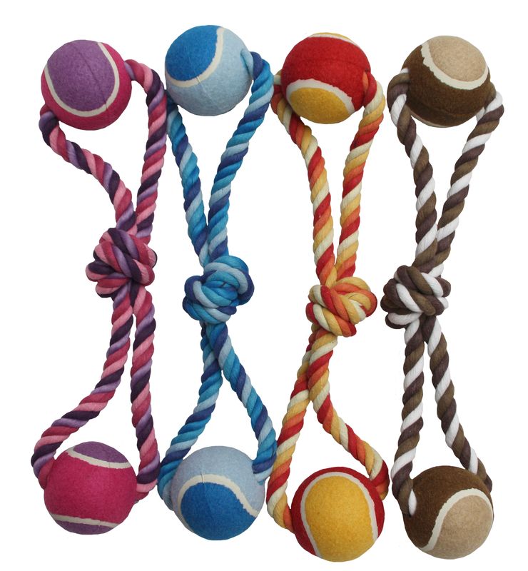 Corde+2 balles tennis 40cm