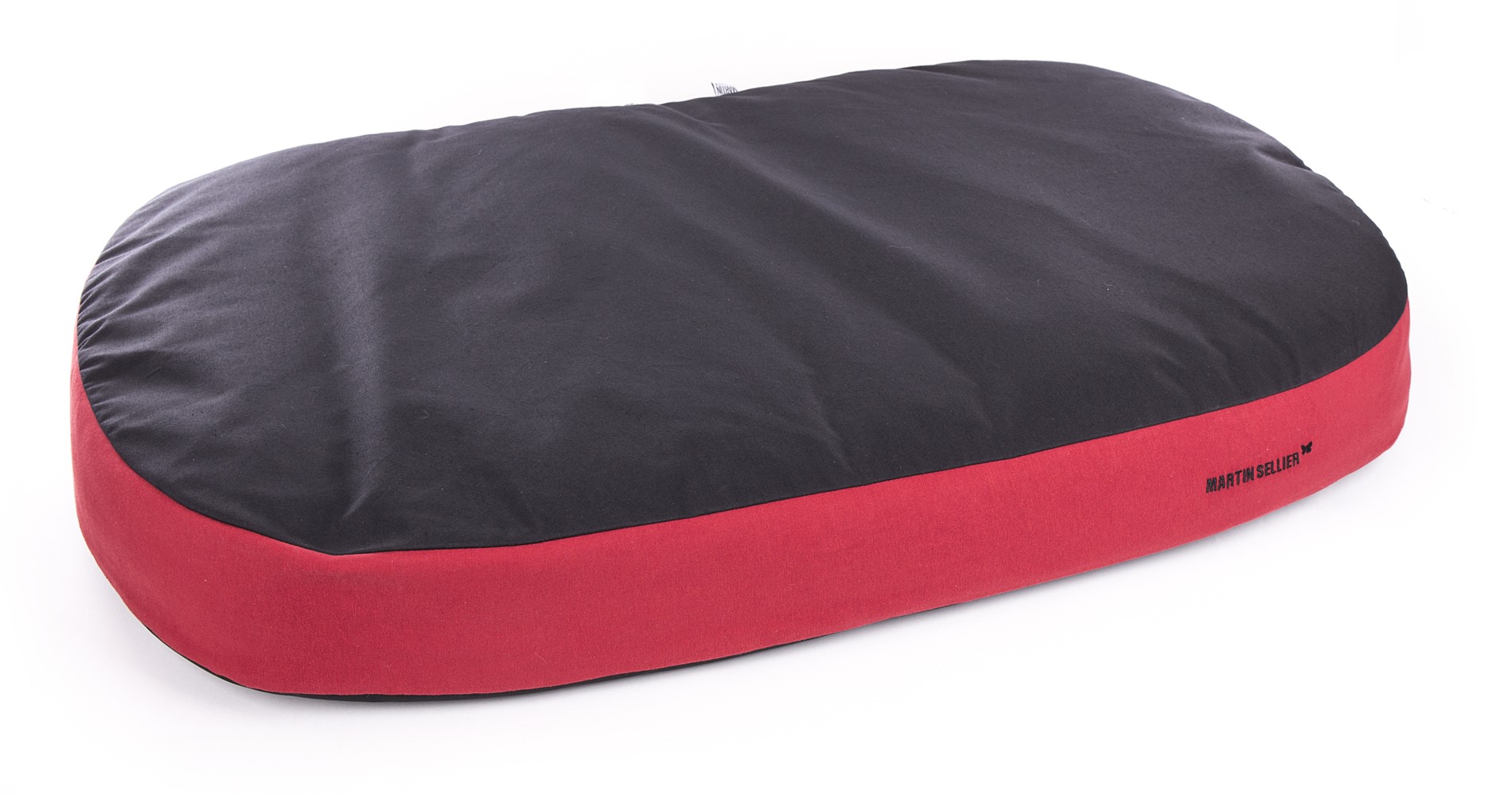 Coussin epais 120x85cm bordeaux/sable