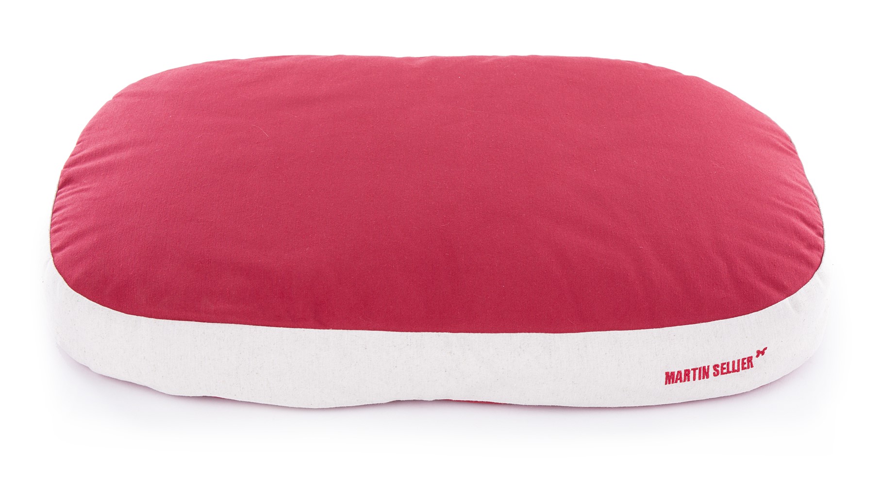 Coussin epais 60x43cm bordeaux/sable