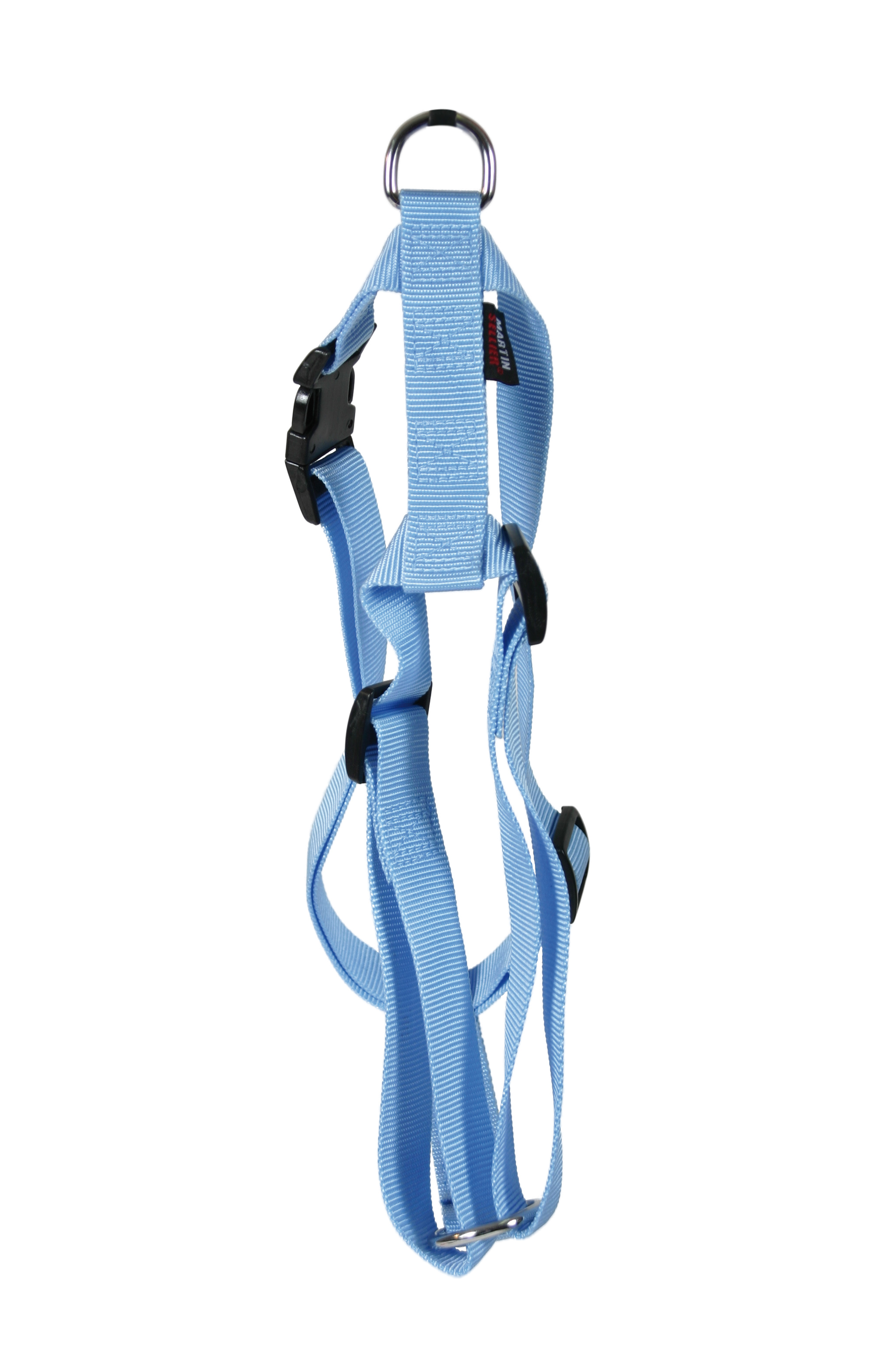 Harnais nylon réglable 10-25/35 bleu pastel