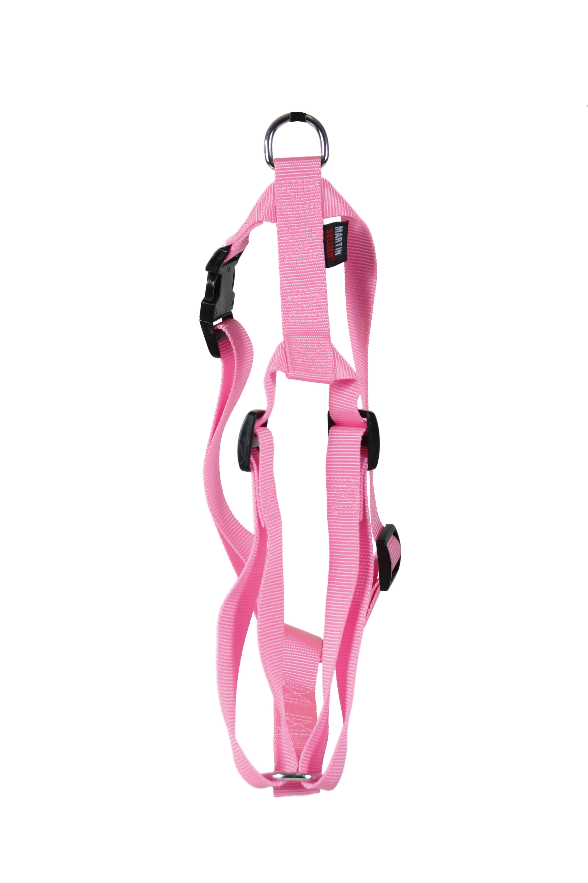 Harnais nylon réglable 25-70/90 rose pastel