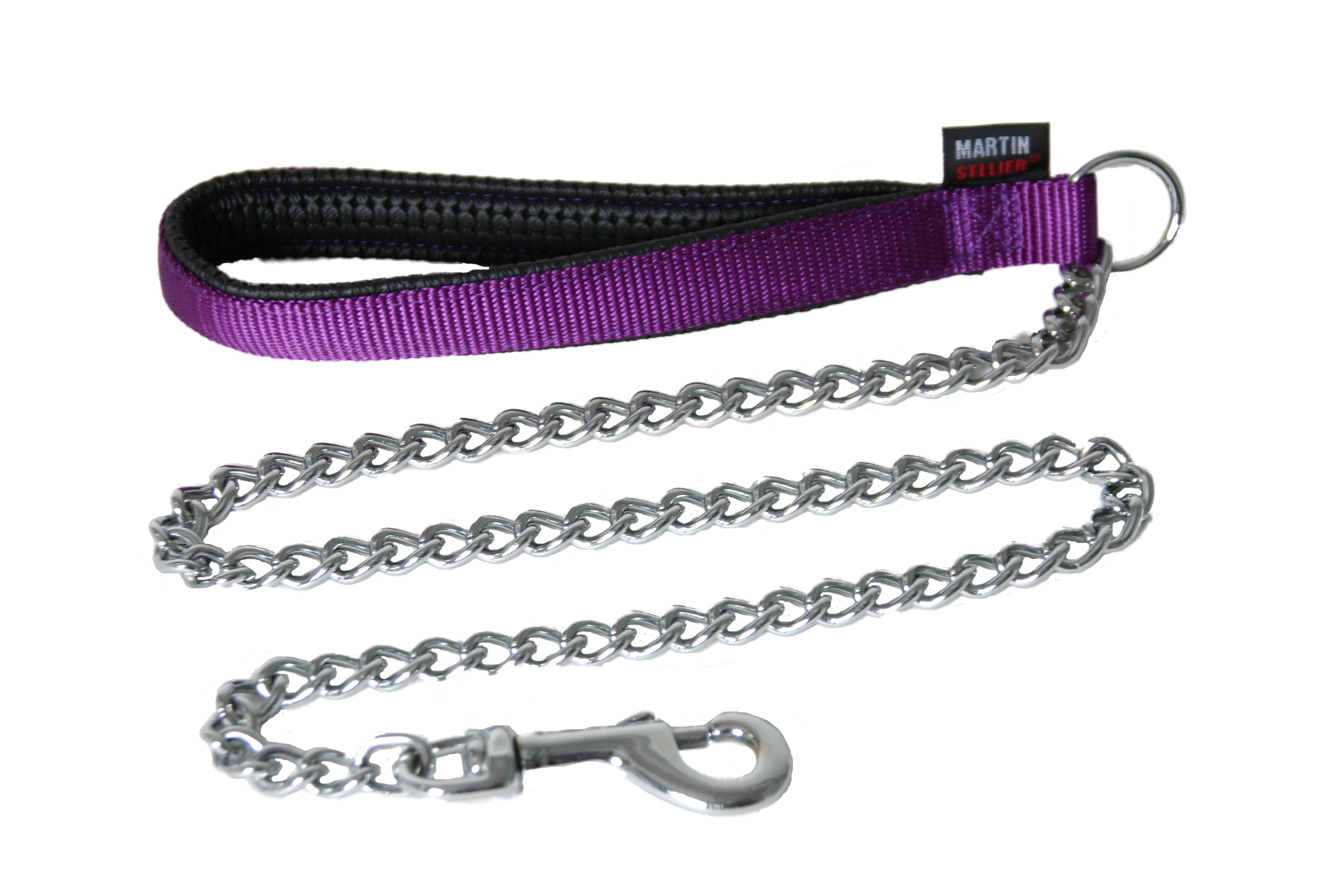 Laisse chaîne forte 25-100 mauve