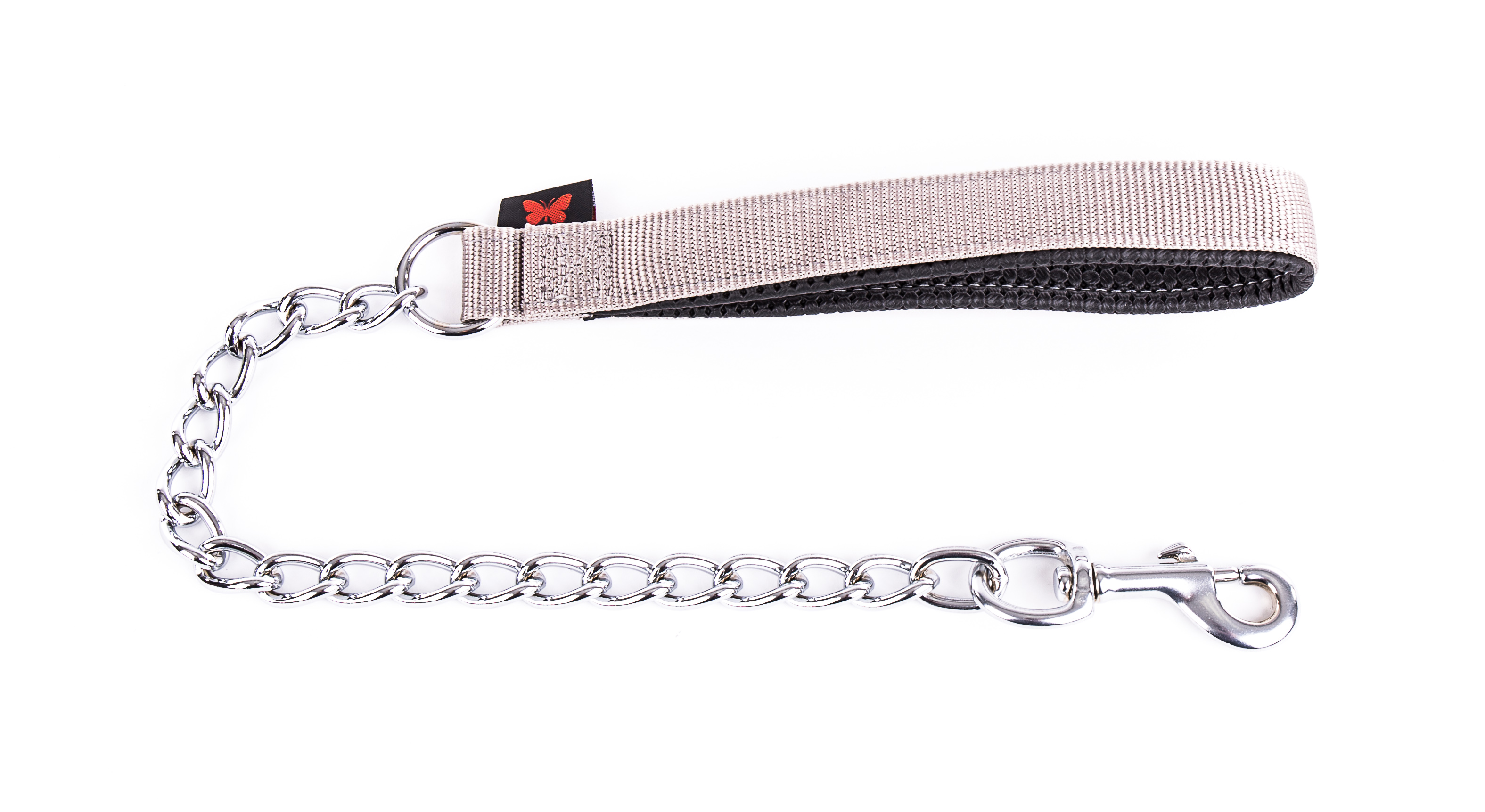 Laisse chaîne t/fte nylon 30-60 gris