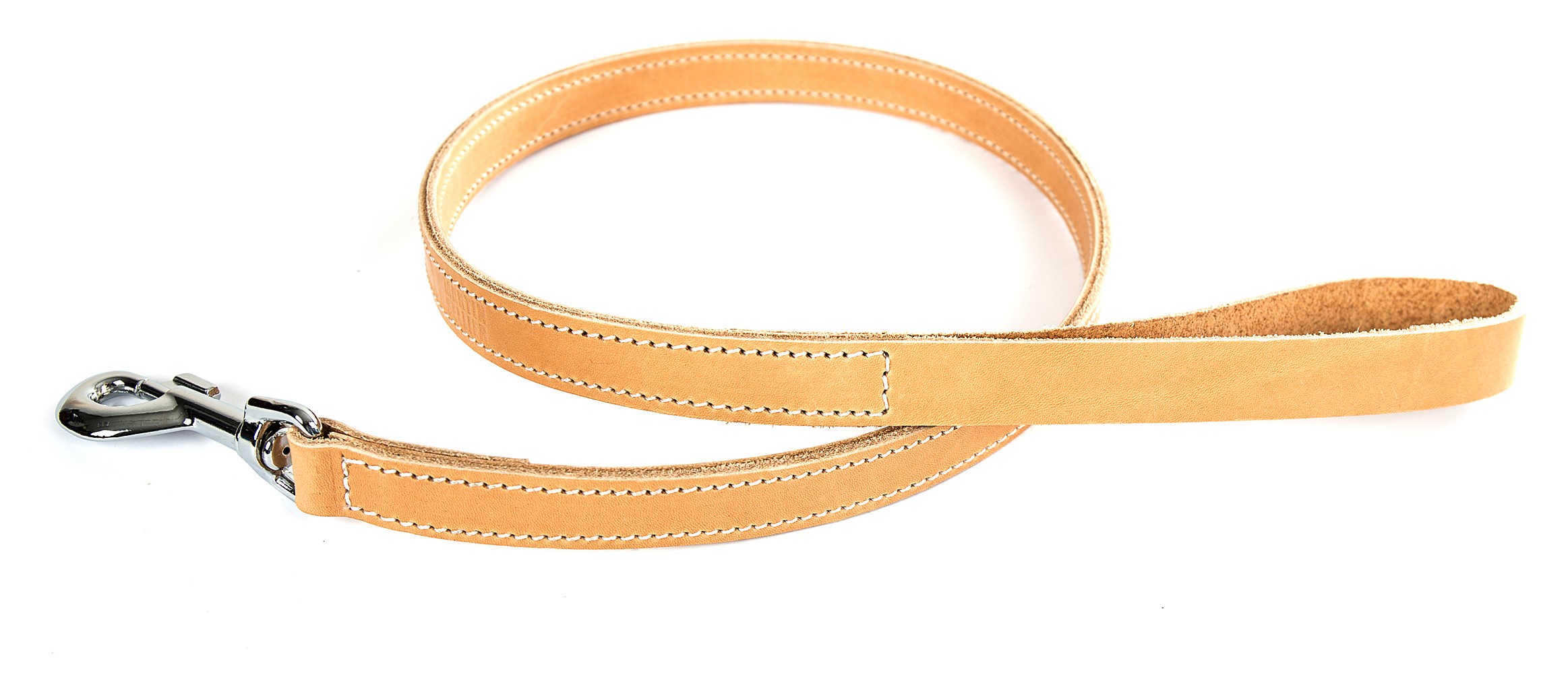 Laisse double 20/100 natur cuir vachette