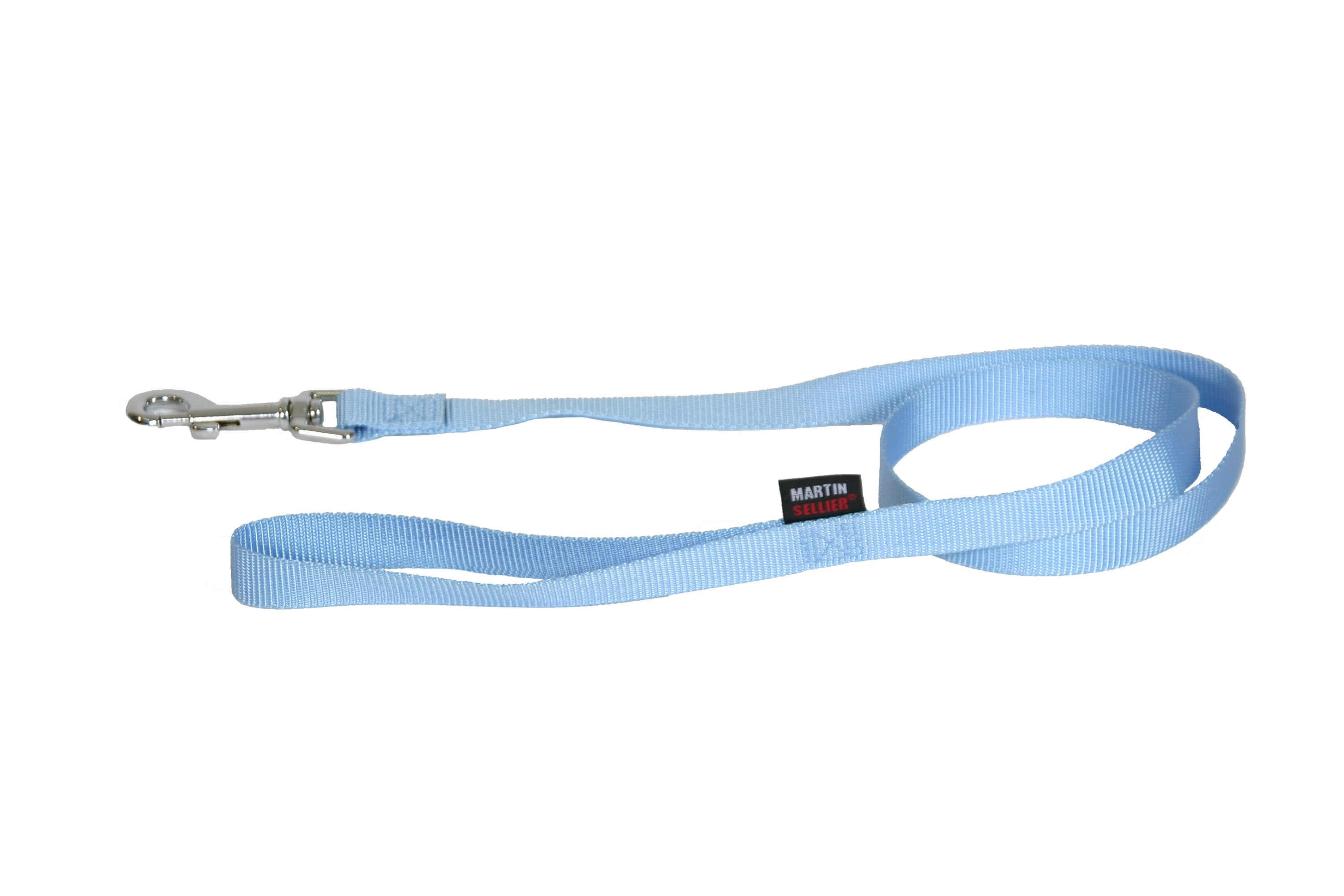 Laisse nylon 25-120 bleu pastel