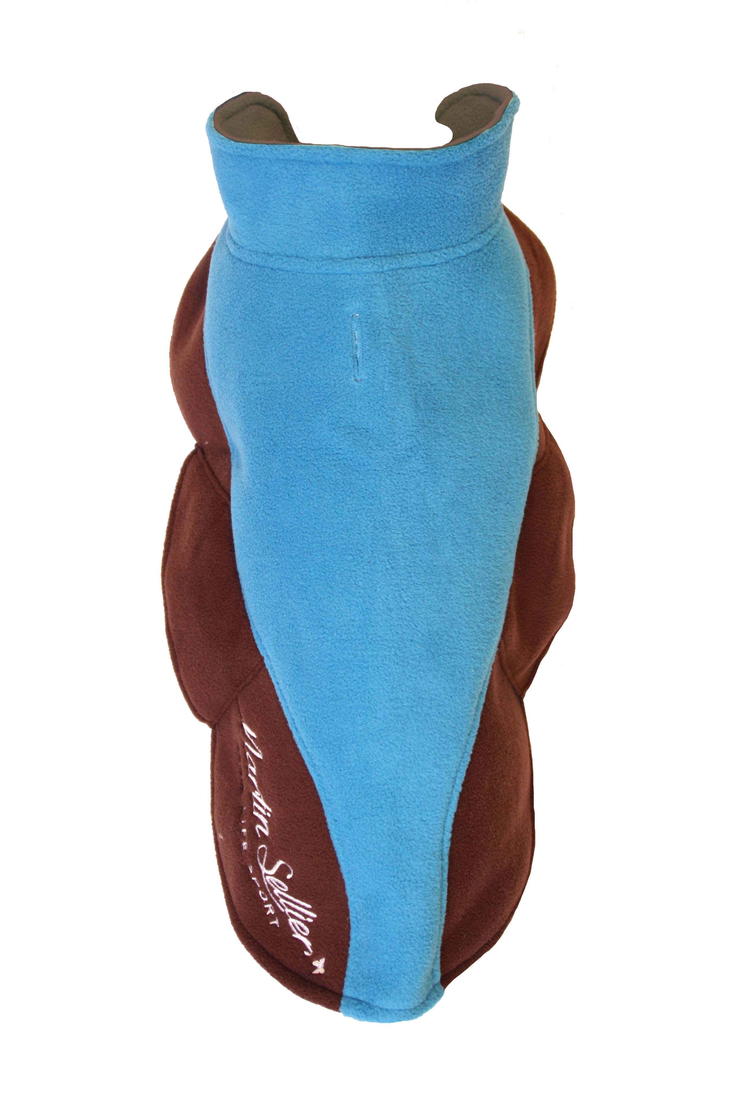 Polaire xxxxl bleu/marron